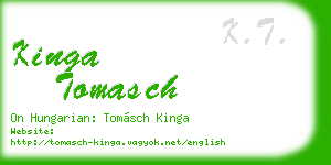 kinga tomasch business card