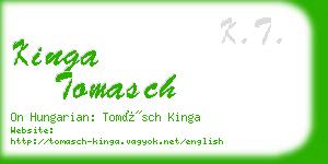 kinga tomasch business card